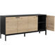 Rosso 71 X 18 inch Black / Brown / Matte Black Sideboard, Large